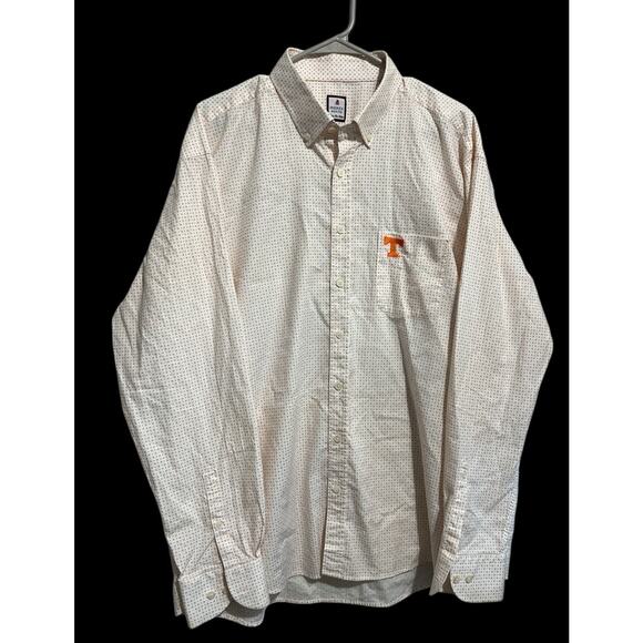 VOLS TENNESSEE Orange White Button Down Long Sleeve Shirt Fredrick Martin XXL - Picture 1 of 6